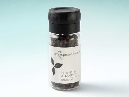 Kampot Black Pepper - staklenka s poklopcem za mljevenje 50 g